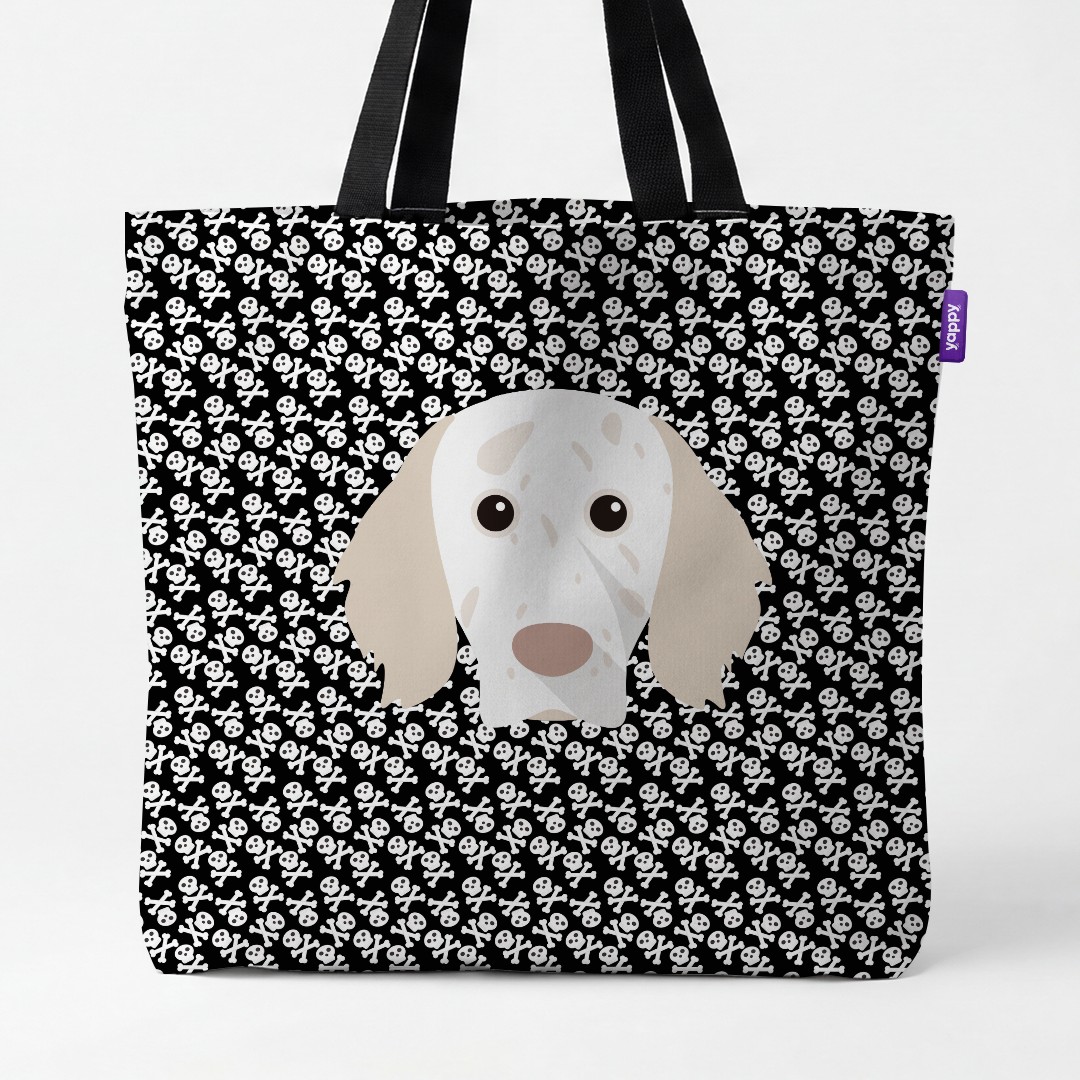 'Skull and Crossbones' - Personalized {breedCommonName} Canvas Bag