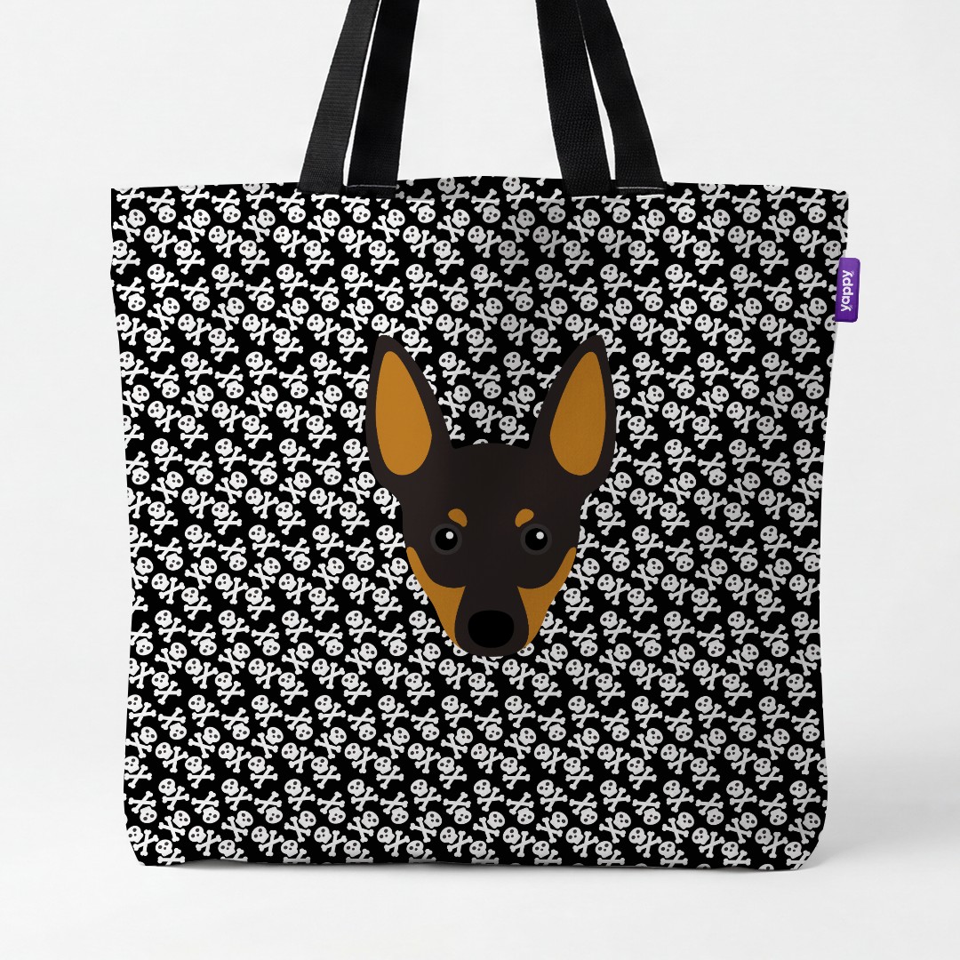 'Skull and Crossbones' - Personalized {breedCommonName} Canvas Bag