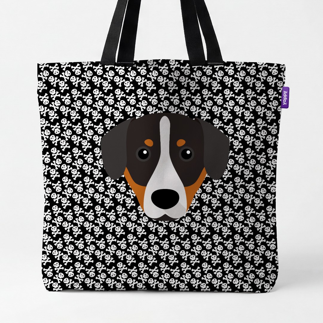 'Skull and Crossbones' - Personalized {breedCommonName} Canvas Bag