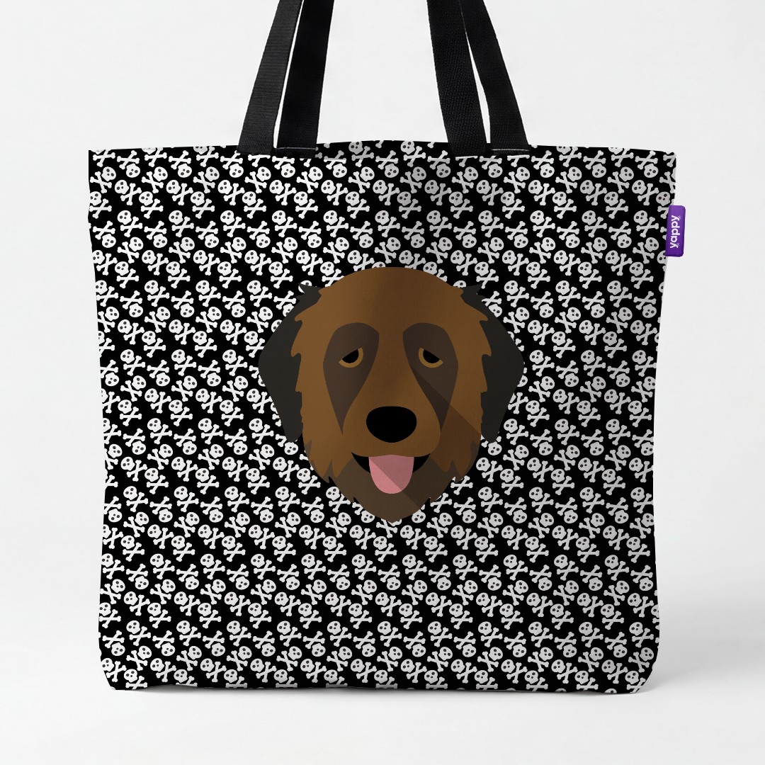 'Skull and Crossbones' - Personalized {breedCommonName} Canvas Bag