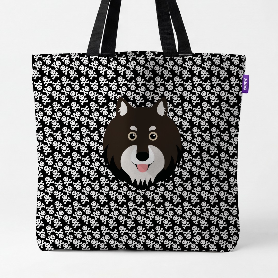 'Skull and Crossbones' - Personalized {breedCommonName} Canvas Bag