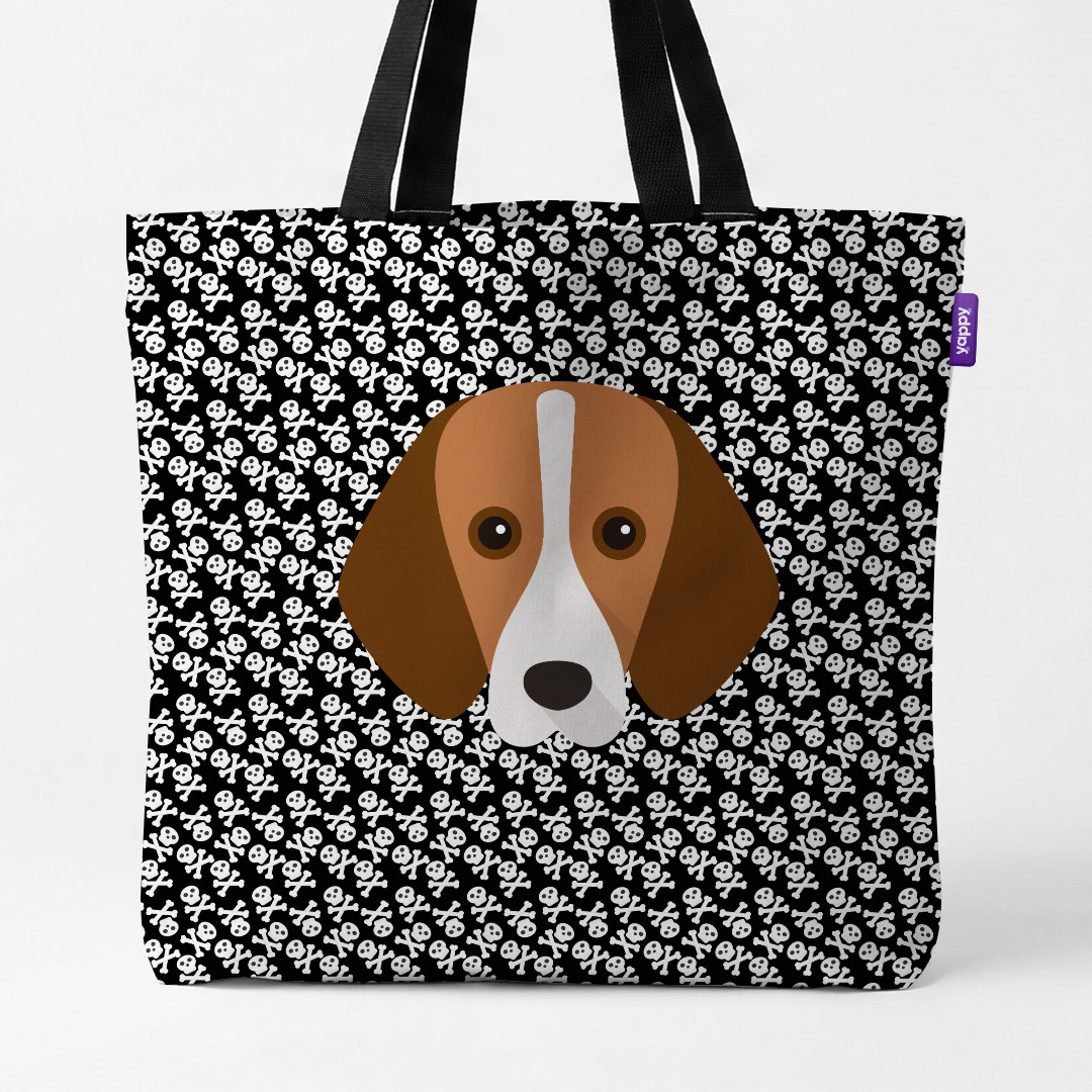 'Skull and Crossbones' - Personalized {breedCommonName} Canvas Bag