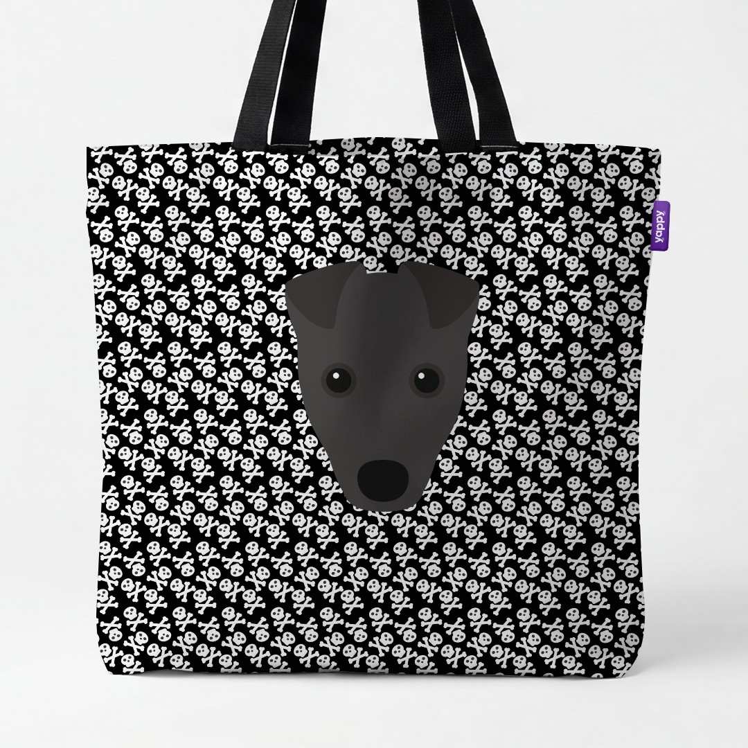 'Skull and Crossbones' - Personalized {breedCommonName} Canvas Bag