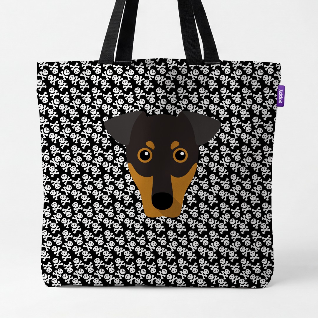 'Skull and Crossbones' - Personalized {breedCommonName} Canvas Bag