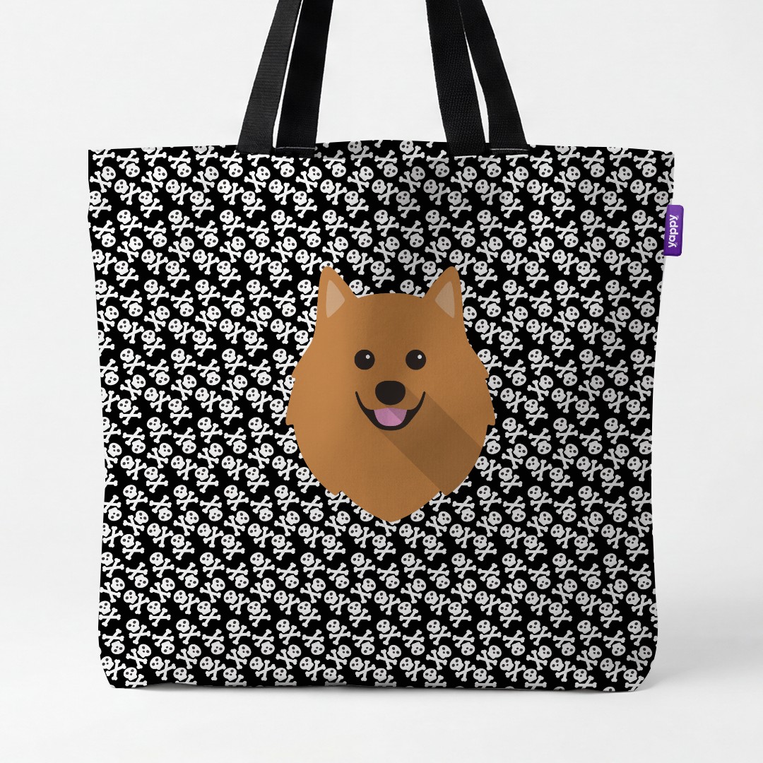 'Skull and Crossbones' - Personalized {breedCommonName} Canvas Bag
