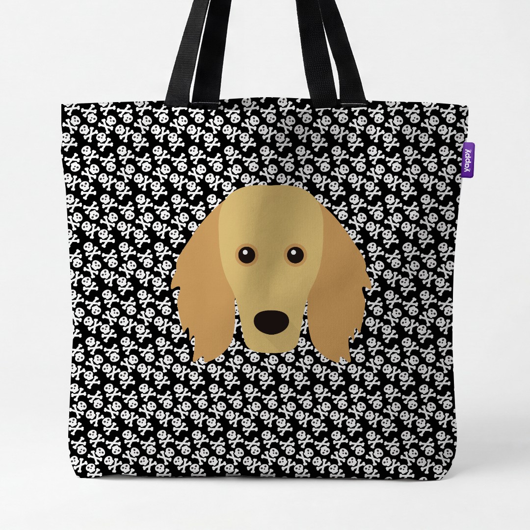 'Skull and Crossbones' - Personalized {breedCommonName} Canvas Bag