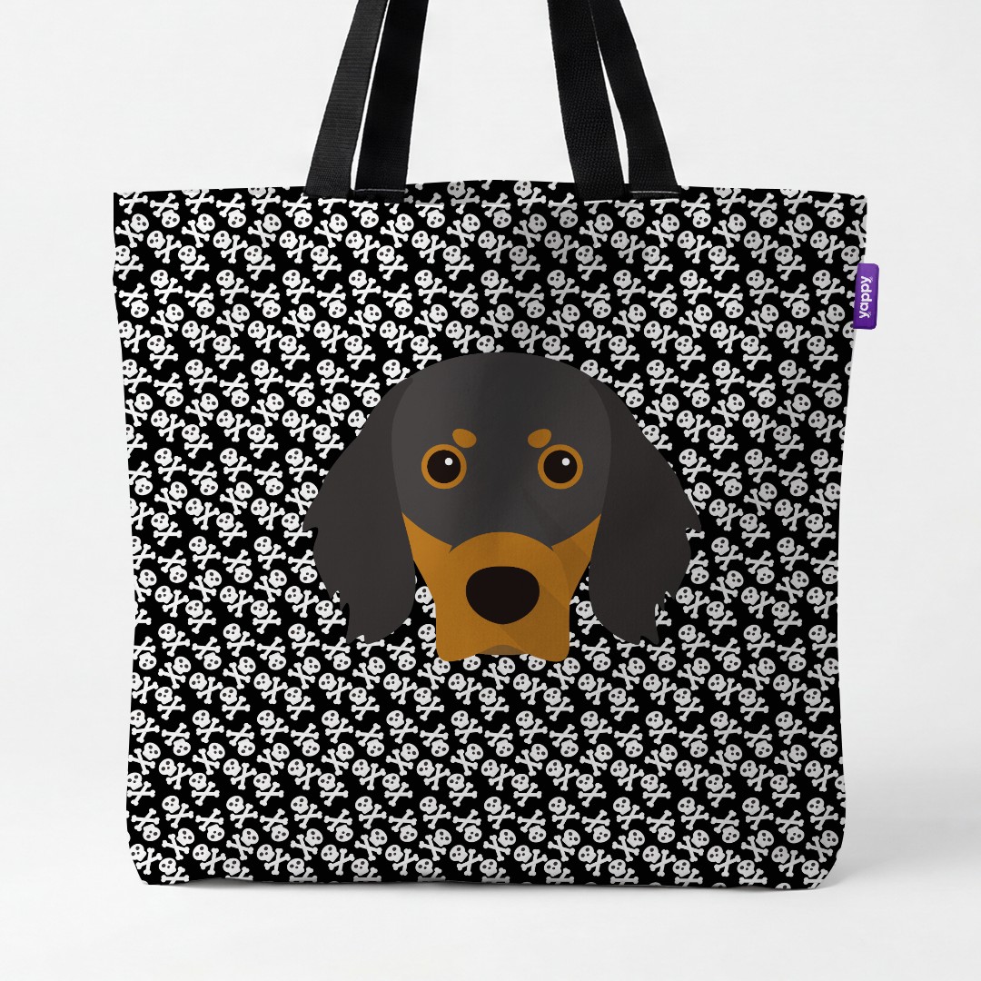 'Skull and Crossbones' - Personalized {breedCommonName} Canvas Bag