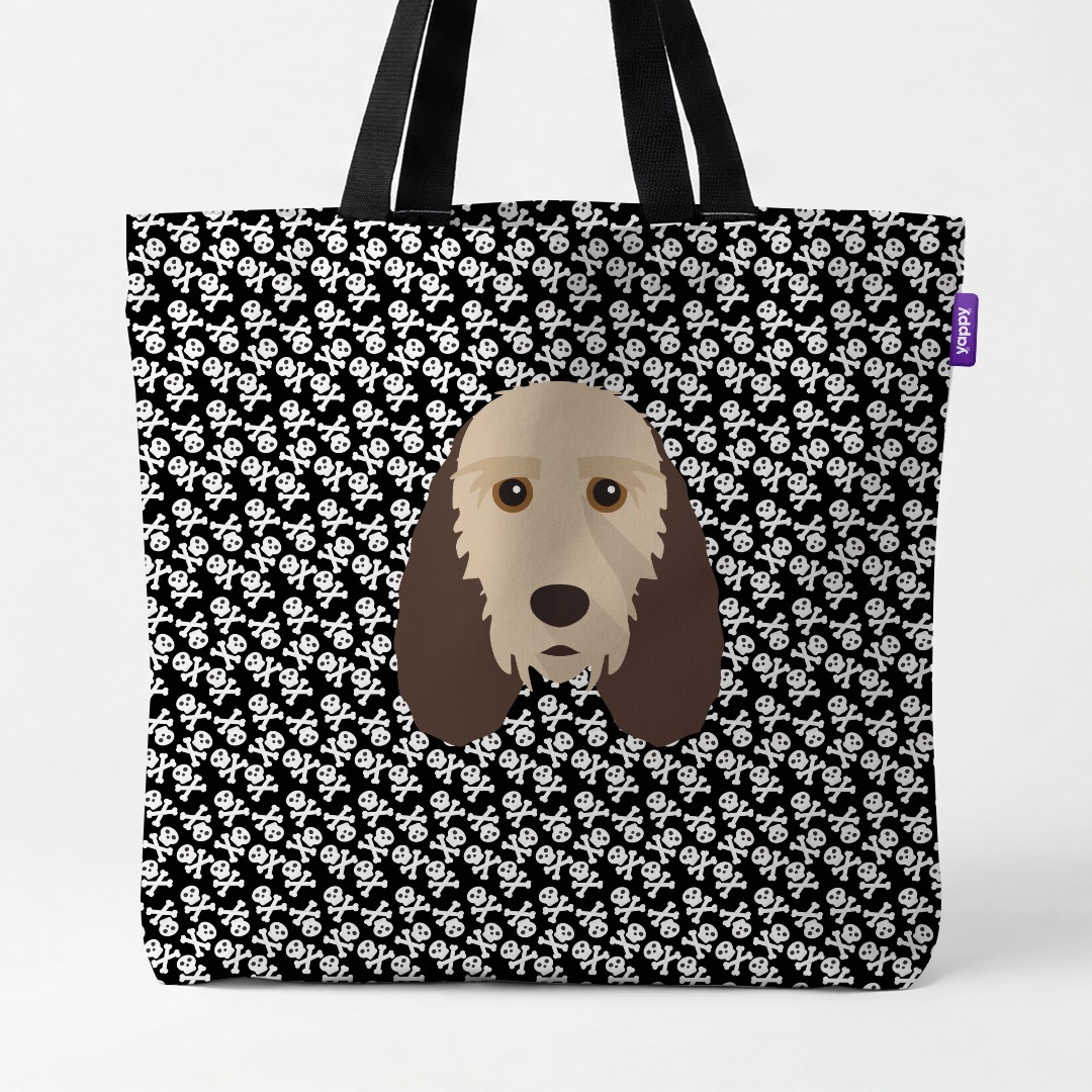 'Skull and Crossbones' - Personalized {breedCommonName} Canvas Bag