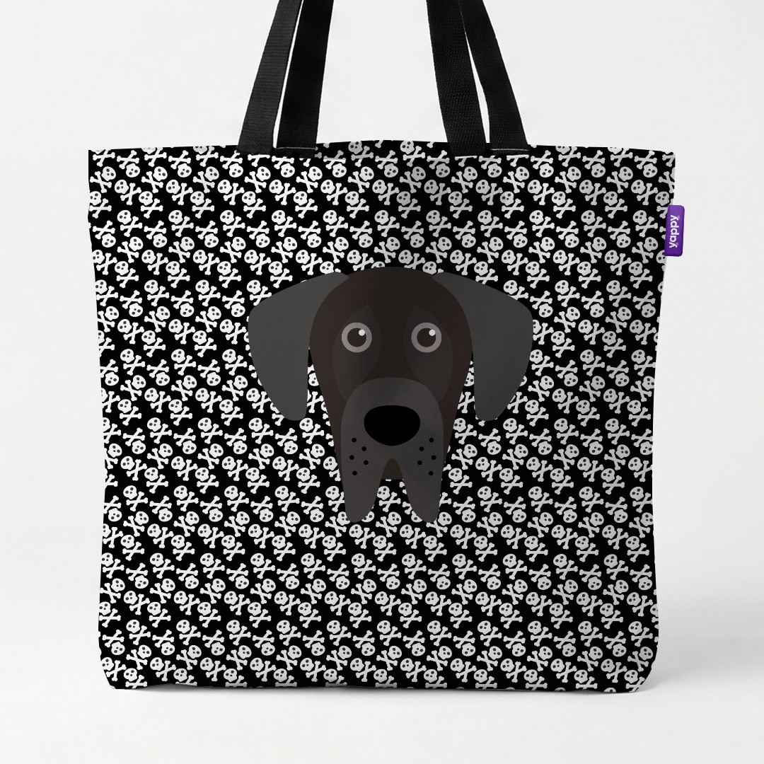 'Skull and Crossbones' - Personalized {breedCommonName} Canvas Bag