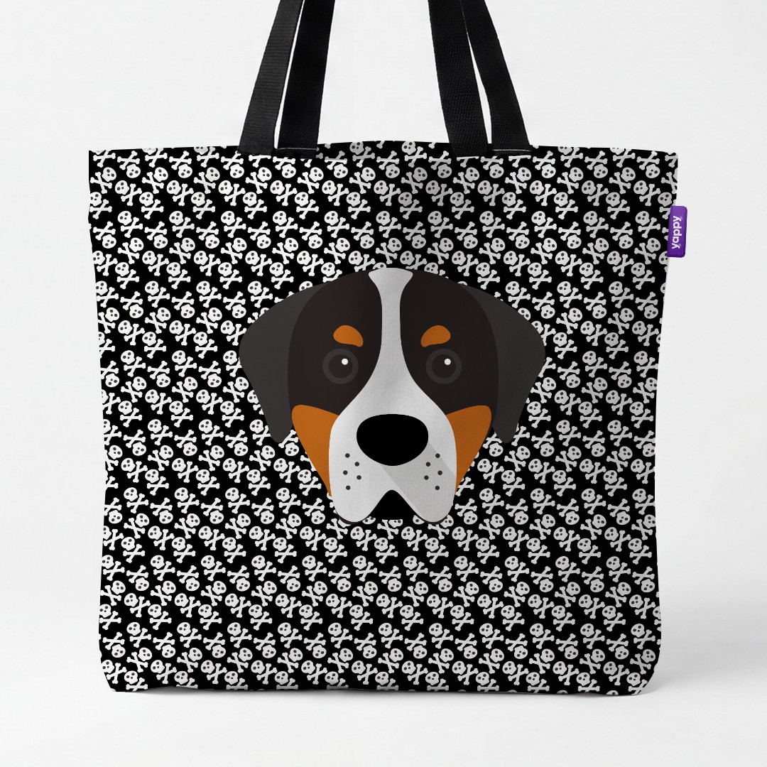 'Skull and Crossbones' - Personalized {breedCommonName} Canvas Bag