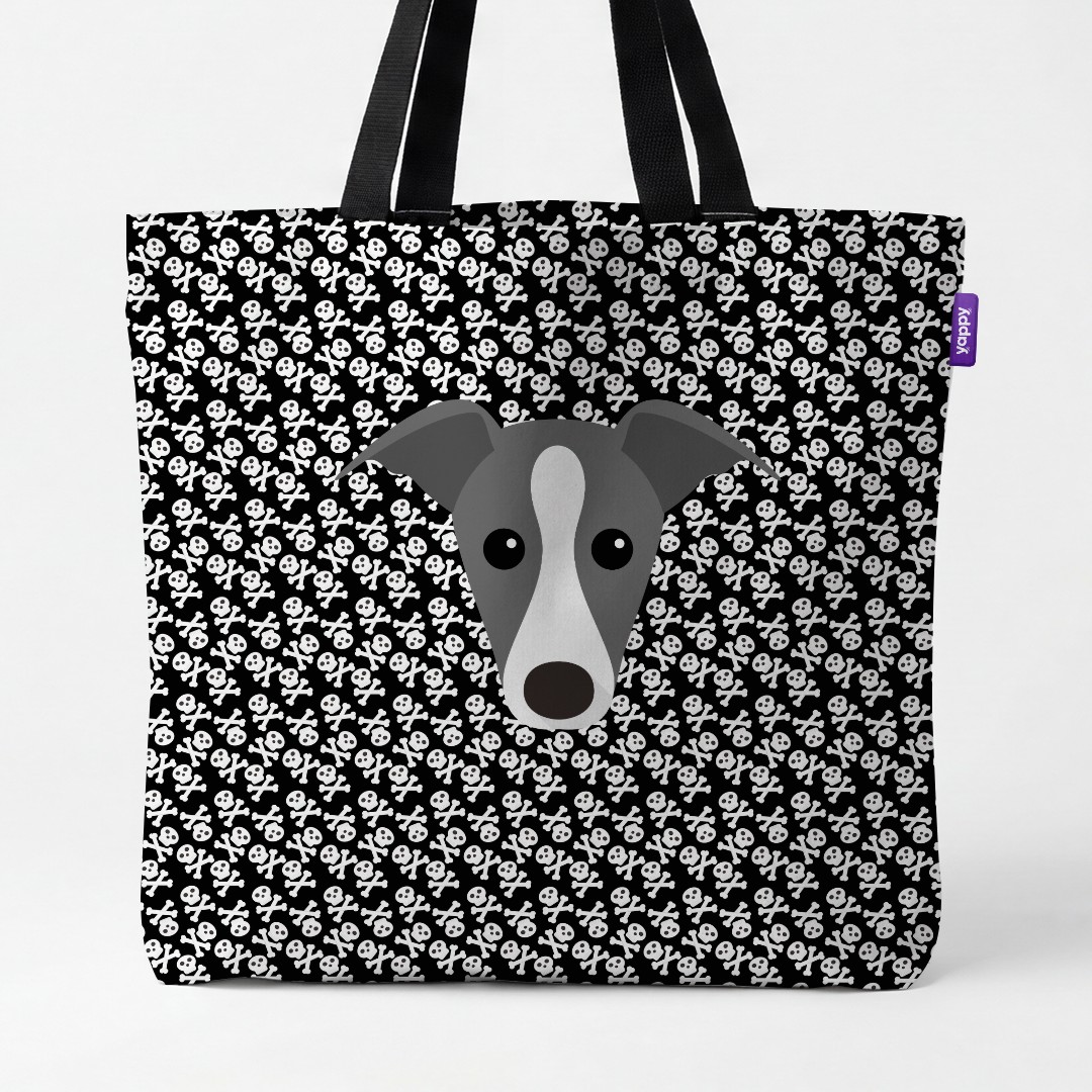 'Skull and Crossbones' - Personalized {breedCommonName} Canvas Bag
