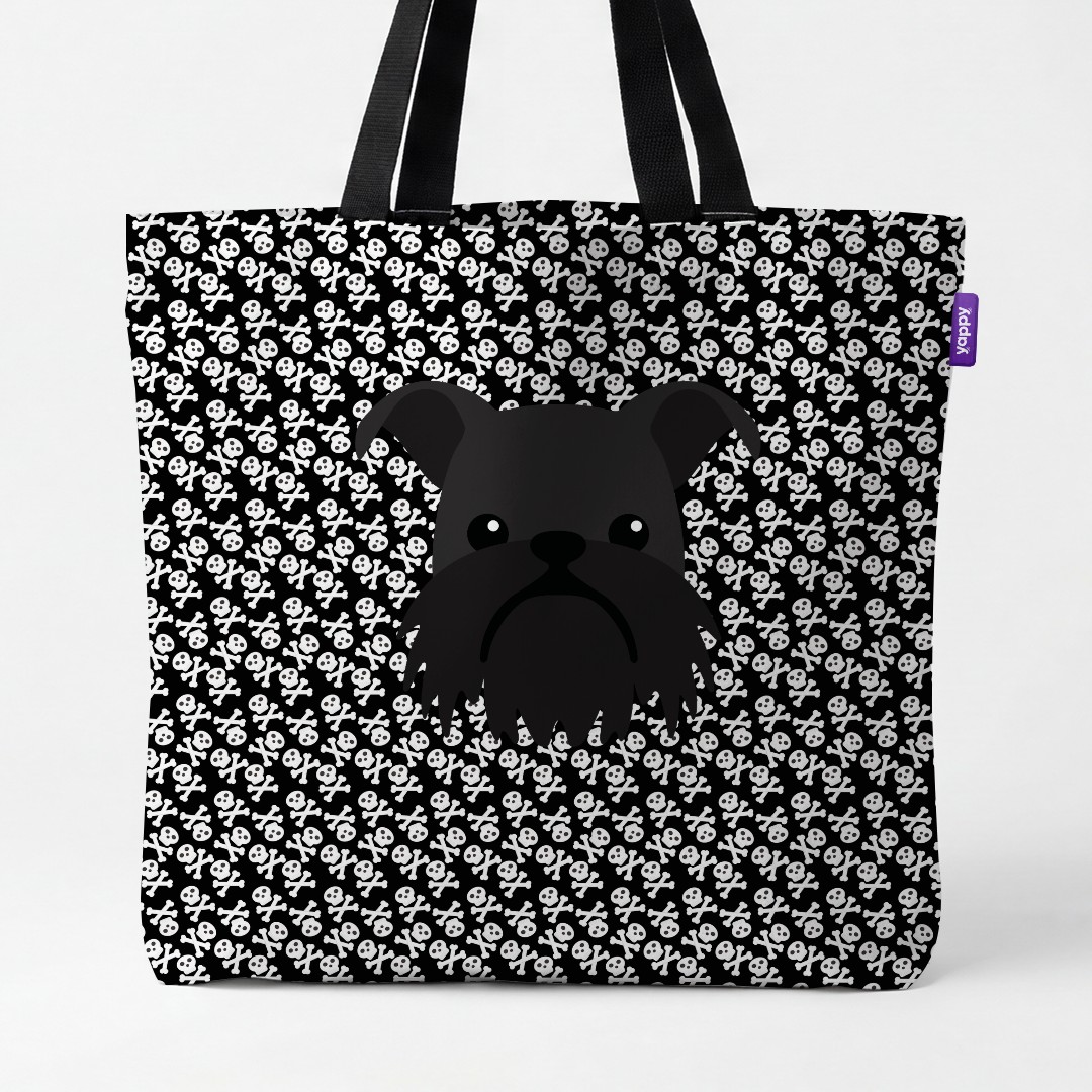 'Skull and Crossbones' - Personalised {breedCommonName} Canvas Bag