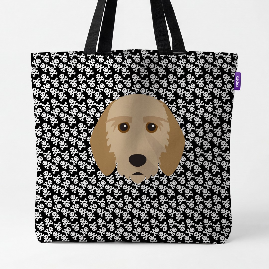 'Skull and Crossbones' - Personalized {breedCommonName} Canvas Bag
