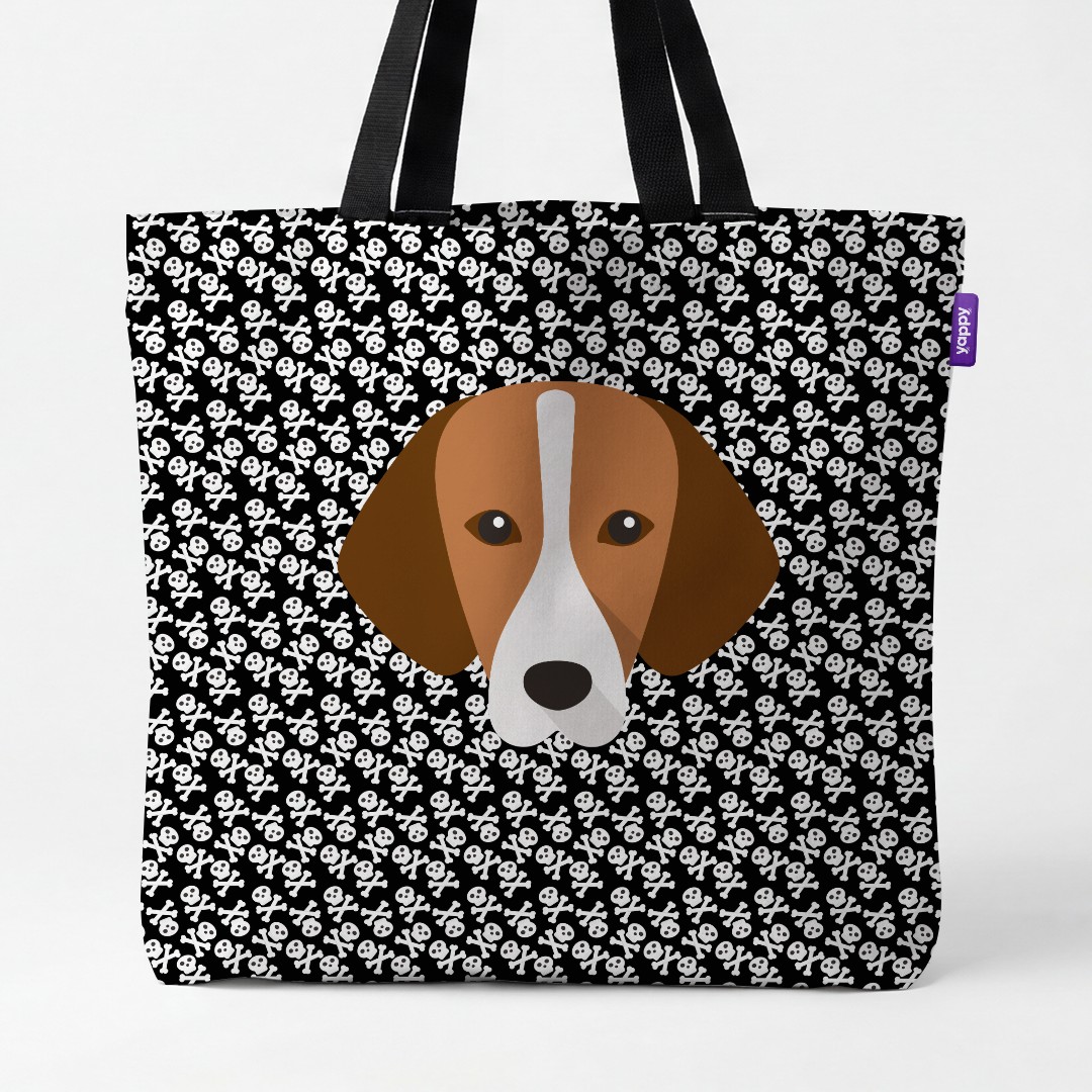'Skull and Crossbones' - Personalized {breedCommonName} Canvas Bag