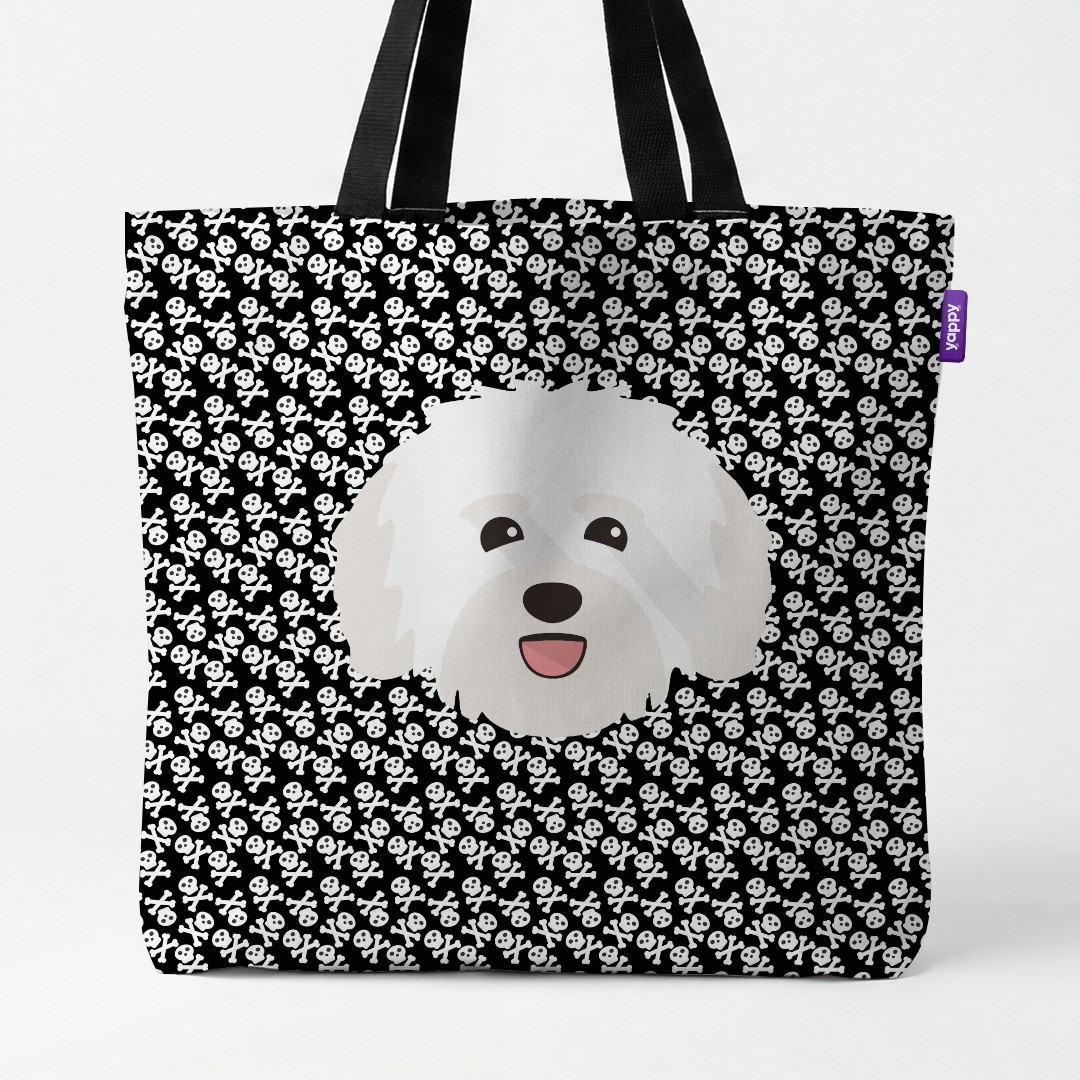'Skull and Crossbones' - Personalized {breedCommonName} Canvas Bag