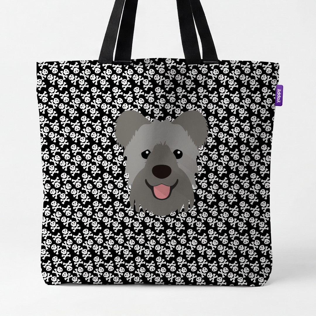 'Skull and Crossbones' - Personalized {breedCommonName} Canvas Bag