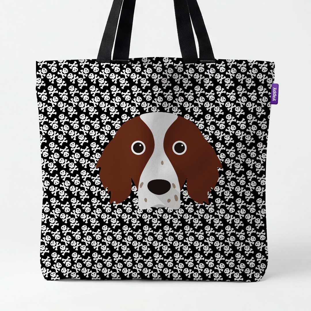 'Skull and Crossbones' - Personalized {breedCommonName} Canvas Bag