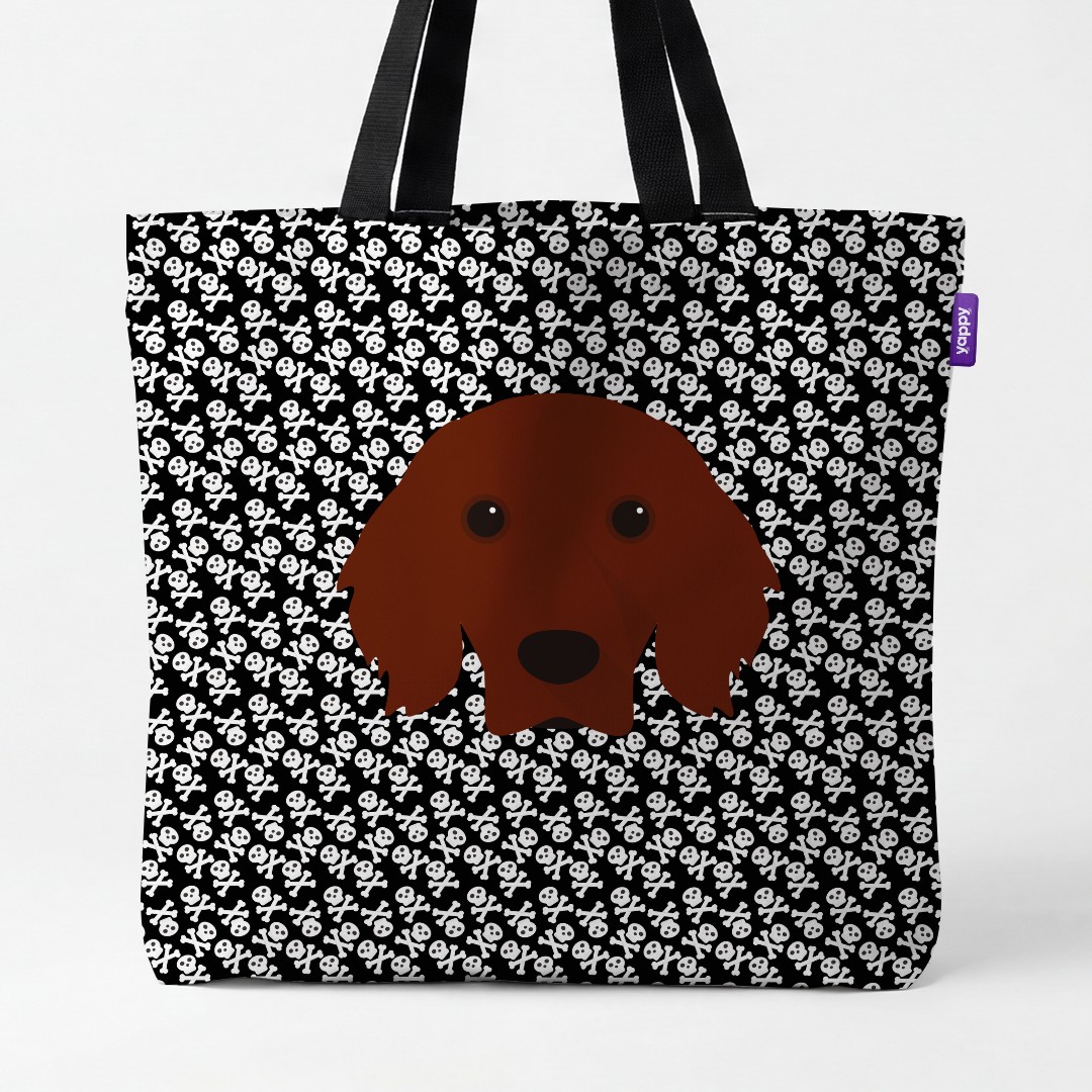 'Skull and Crossbones' - Personalized {breedCommonName} Canvas Bag