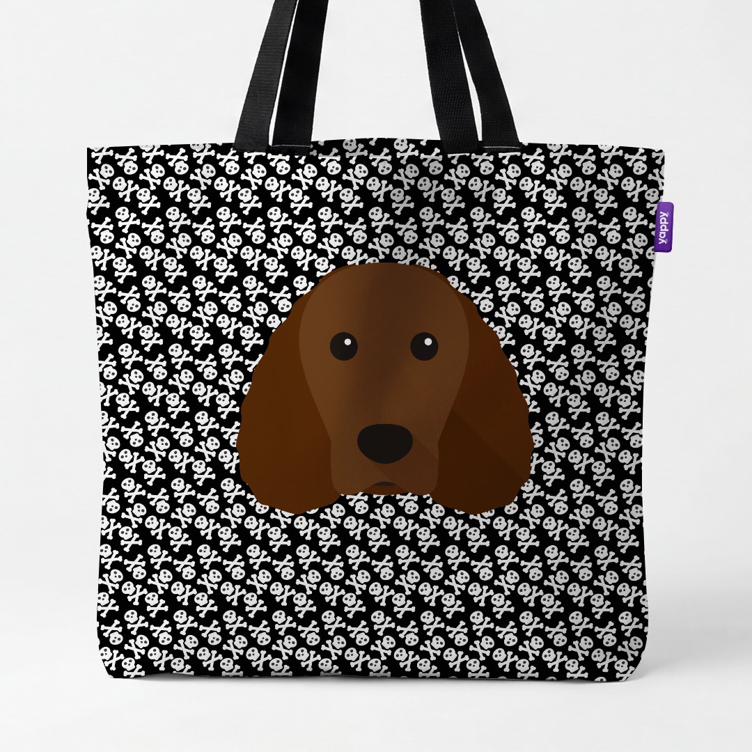 'Skull and Crossbones' - Personalized {breedCommonName} Canvas Bag