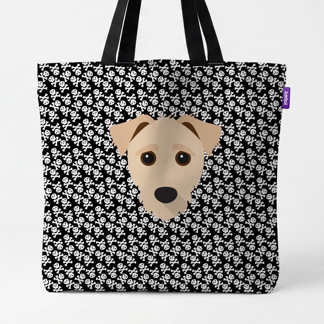 'Skull and Crossbones' - Personalized {breedCommonName} Canvas Bag