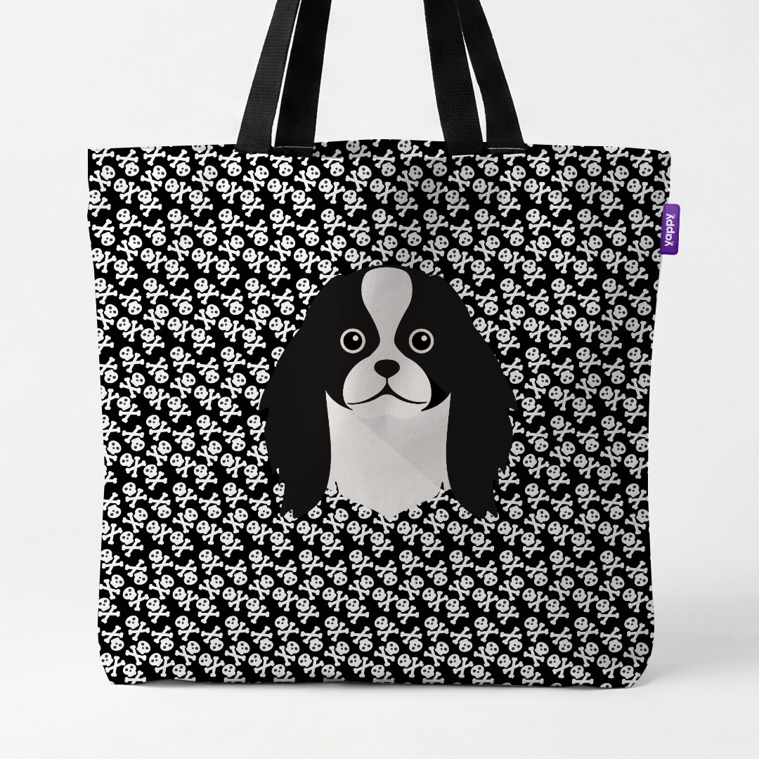 'Skull and Crossbones' - Personalized {breedCommonName} Canvas Bag