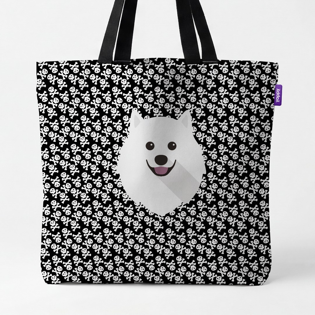 'Skull and Crossbones' - Personalized {breedCommonName} Canvas Bag