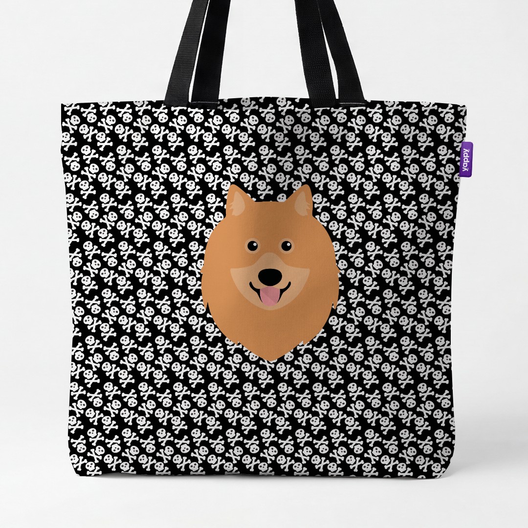 'Skull and Crossbones' - Personalized {breedCommonName} Canvas Bag