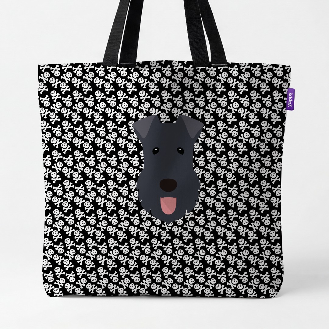 'Skull and Crossbones' - Personalised {breedCommonName} Canvas Bag