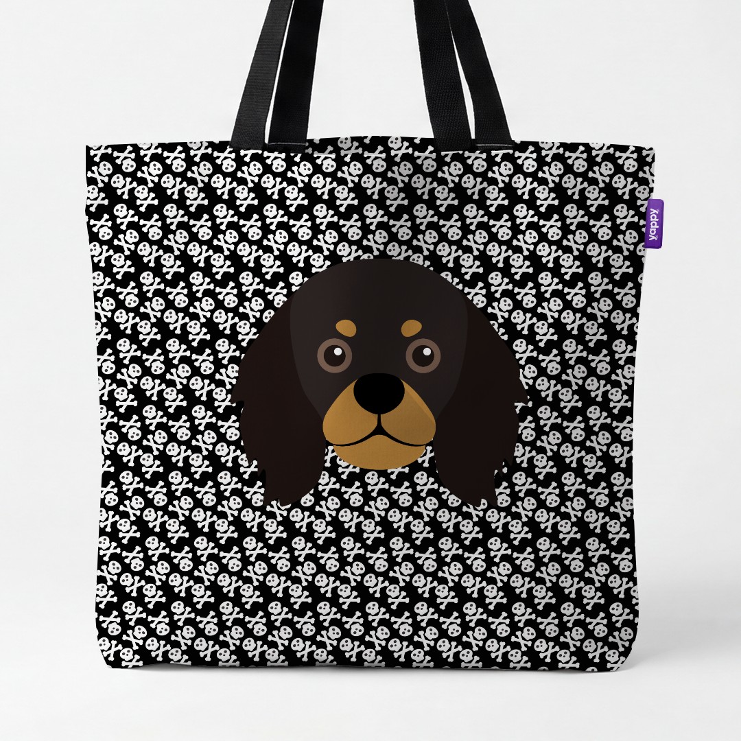 'Skull and Crossbones' - Personalized {breedCommonName} Canvas Bag