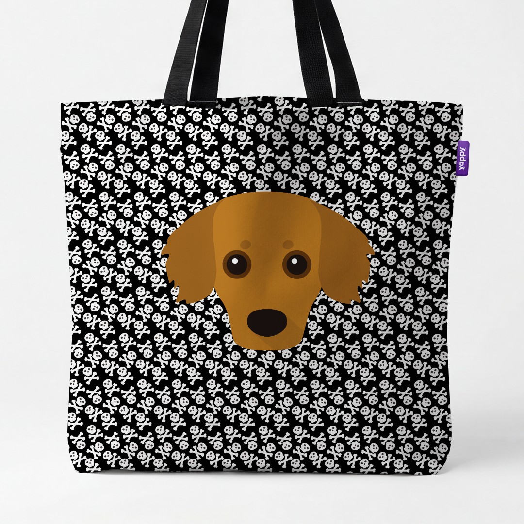 'Skull and Crossbones' - Personalized {breedCommonName} Canvas Bag