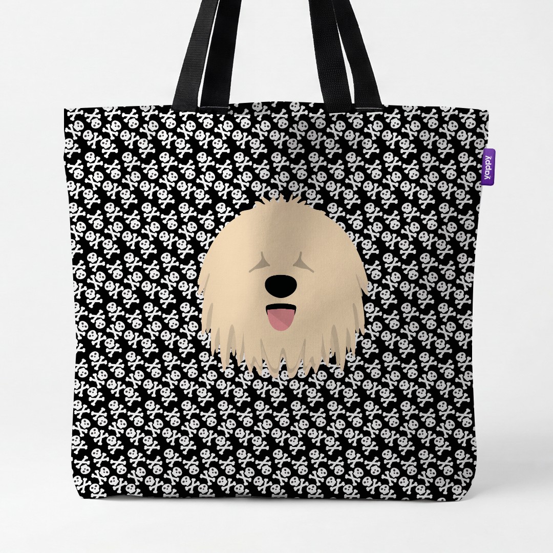 'Skull and Crossbones' - Personalized {breedCommonName} Canvas Bag
