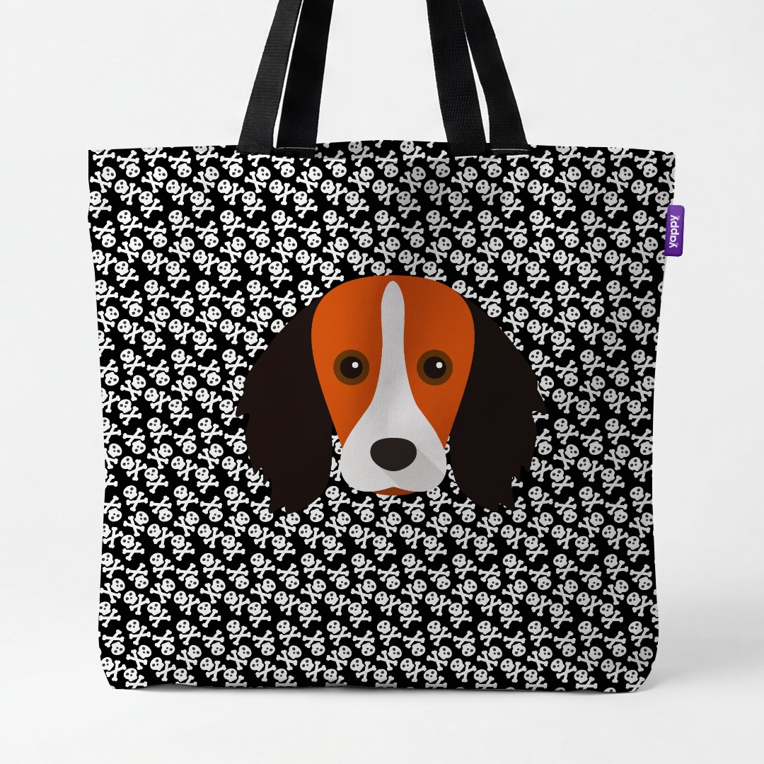 'Skull and Crossbones' - Personalized {breedCommonName} Canvas Bag