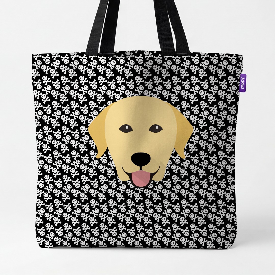 'Skull and Crossbones' - Personalized {breedCommonName} Canvas Bag