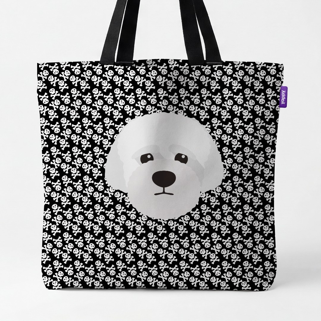 'Skull and Crossbones' - Personalized {breedCommonName} Canvas Bag
