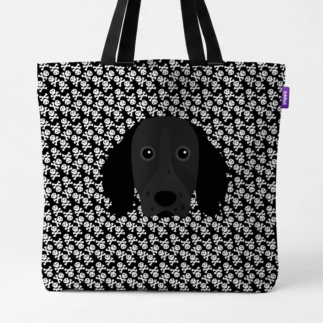 'Skull and Crossbones' - Personalized {breedCommonName} Canvas Bag