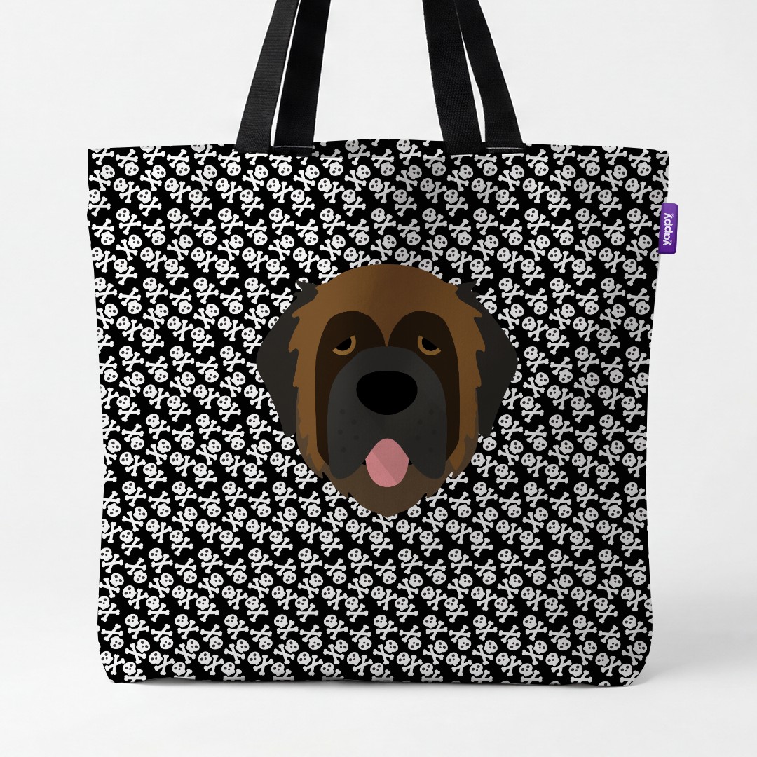 'Skull and Crossbones' - Personalized {breedCommonName} Canvas Bag