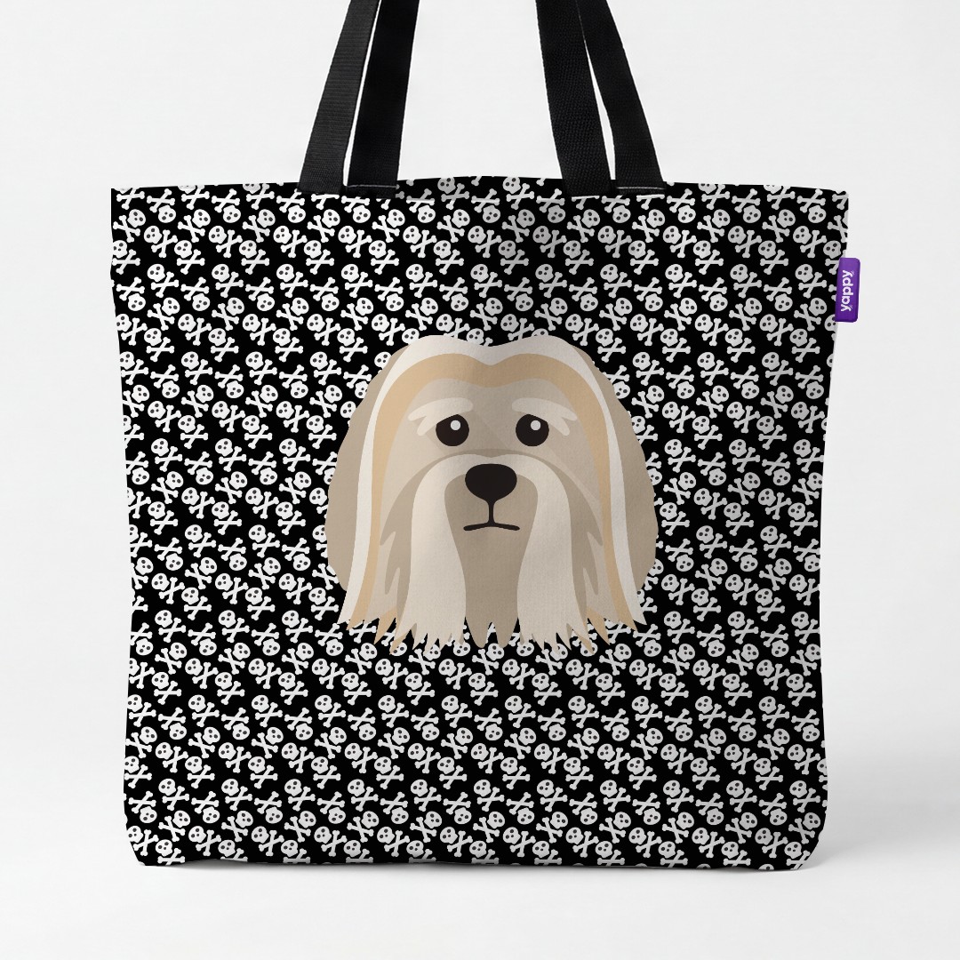 'Skull and Crossbones' - Personalized {breedCommonName} Canvas Bag
