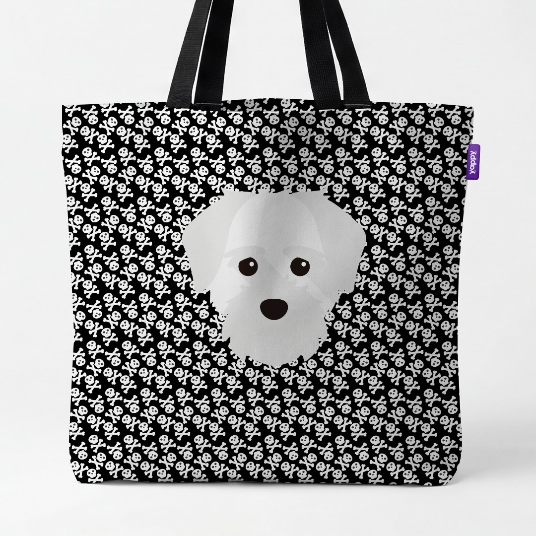 'Skull and Crossbones' - Personalized {breedCommonName} Canvas Bag