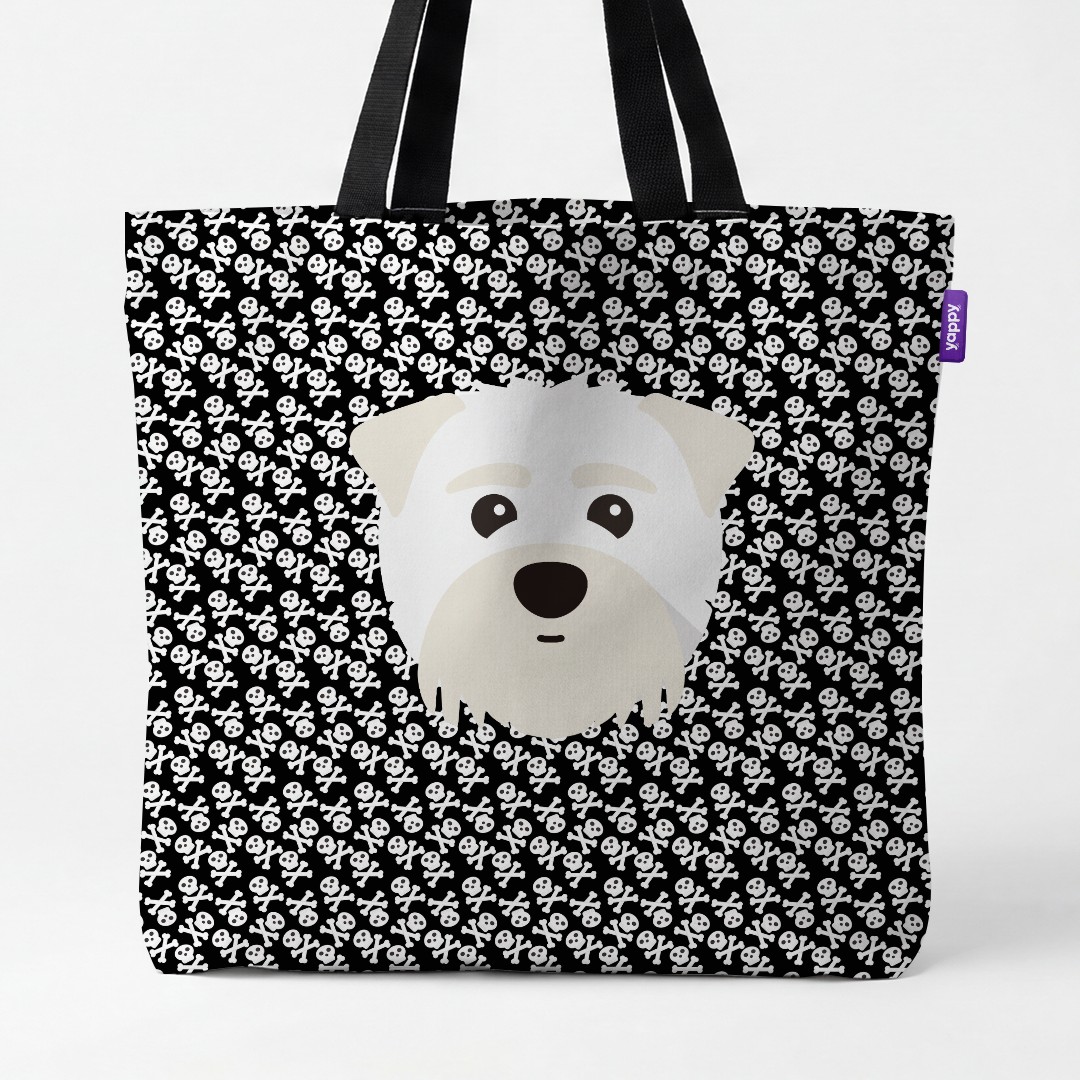 'Skull and Crossbones' - Personalized {breedCommonName} Canvas Bag