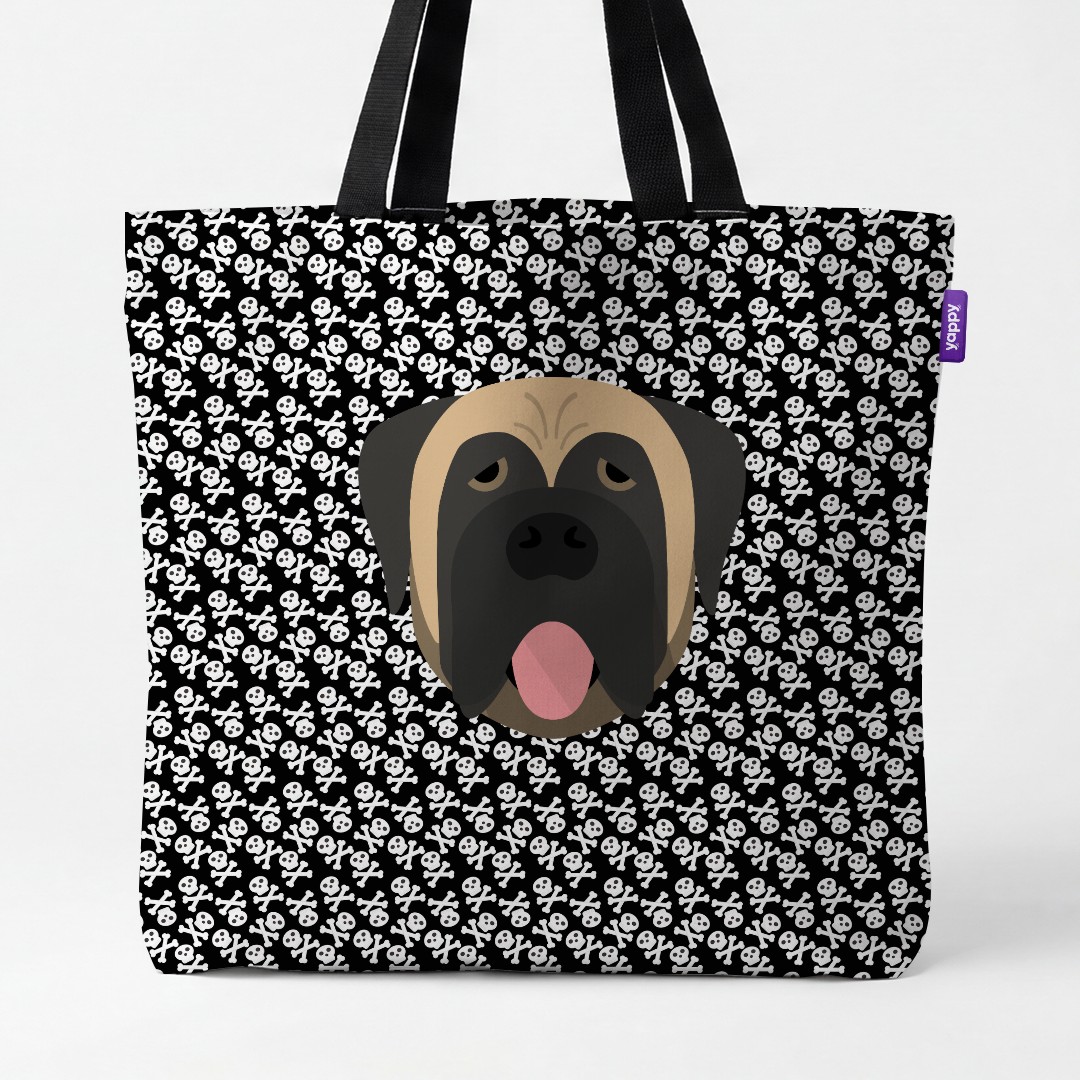'Skull and Crossbones' - Personalized {breedCommonName} Canvas Bag