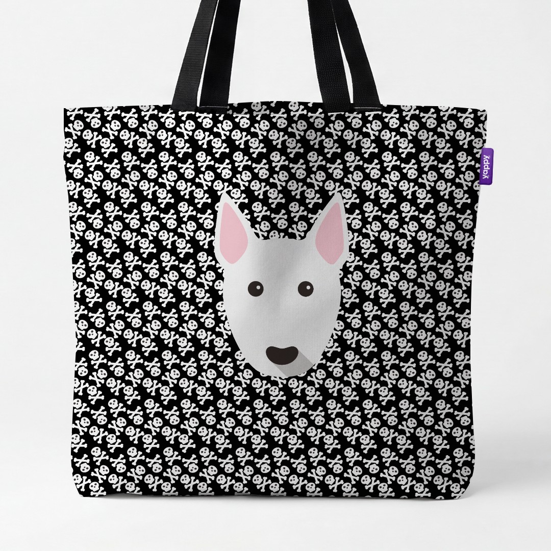'Skull and Crossbones' - Personalized {breedCommonName} Canvas Bag