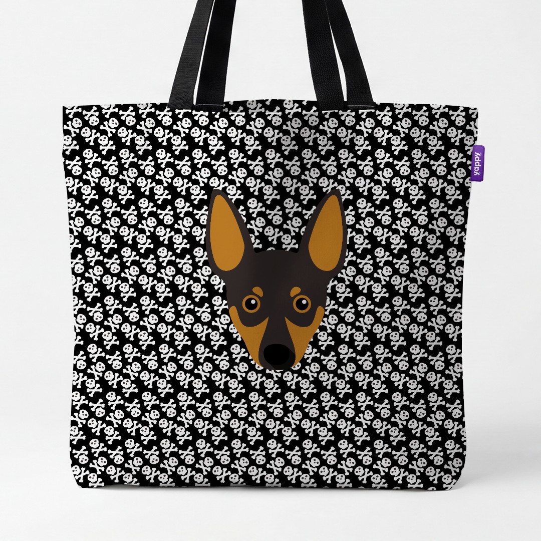 'Skull and Crossbones' - Personalized {breedCommonName} Canvas Bag