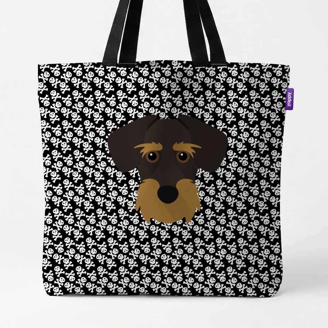 'Skull and Crossbones' - Personalized {breedCommonName} Canvas Bag