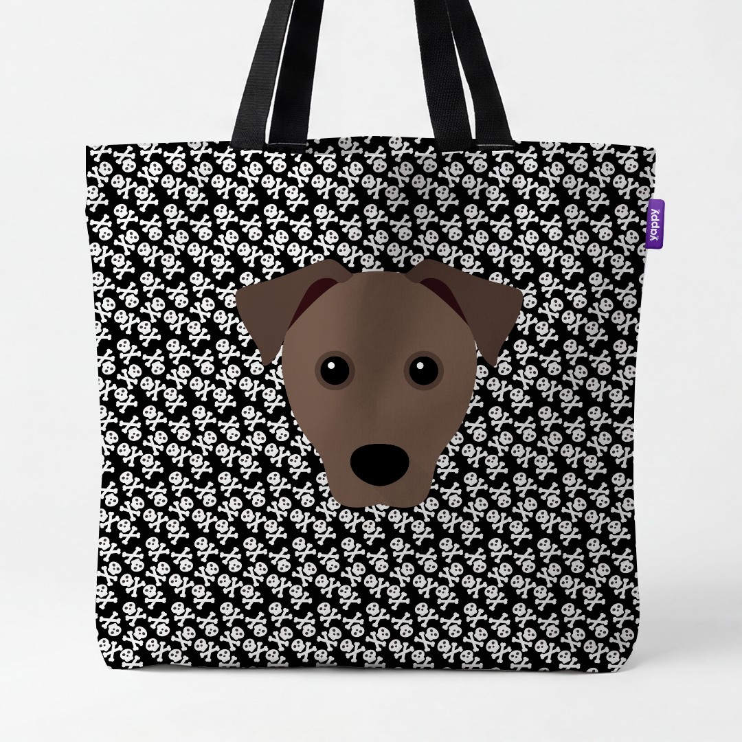 'Skull and Crossbones' - Personalized {breedCommonName} Canvas Bag