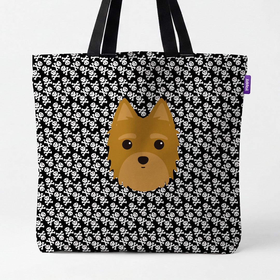 'Skull and Crossbones' - Personalized {breedCommonName} Canvas Bag