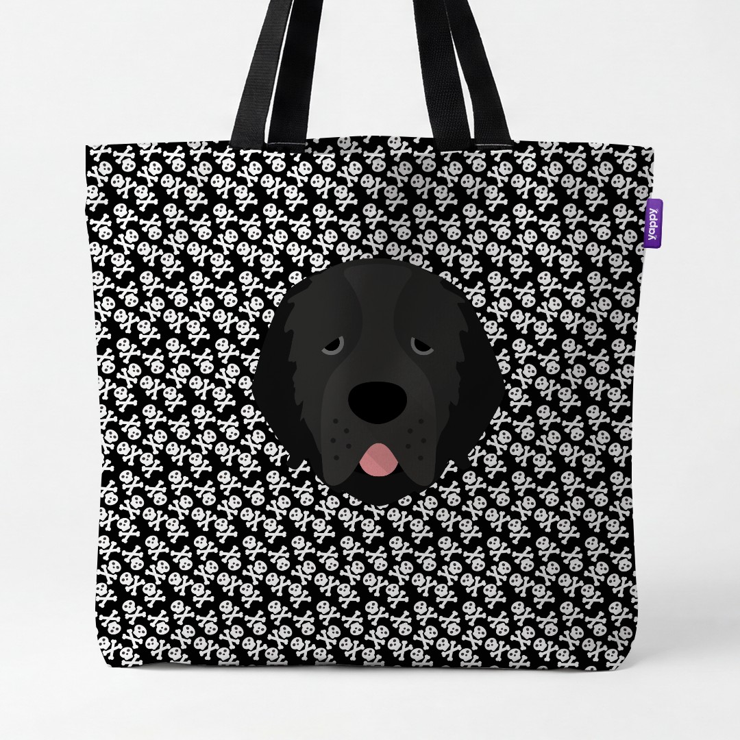 'Skull and Crossbones' - Personalized {breedCommonName} Canvas Bag