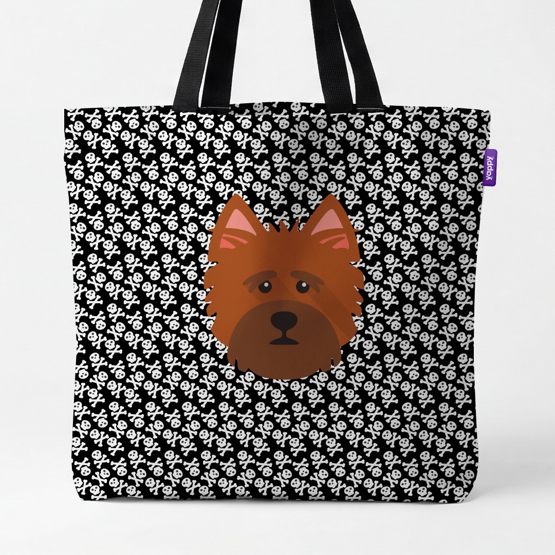 'Skull and Crossbones' - Personalized {breedCommonName} Canvas Bag