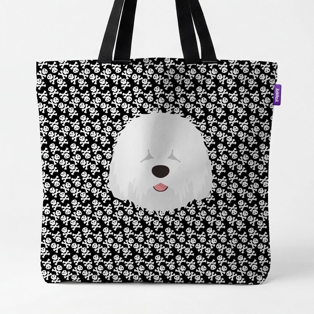 'Skull and Crossbones' - Personalized {breedCommonName} Canvas Bag