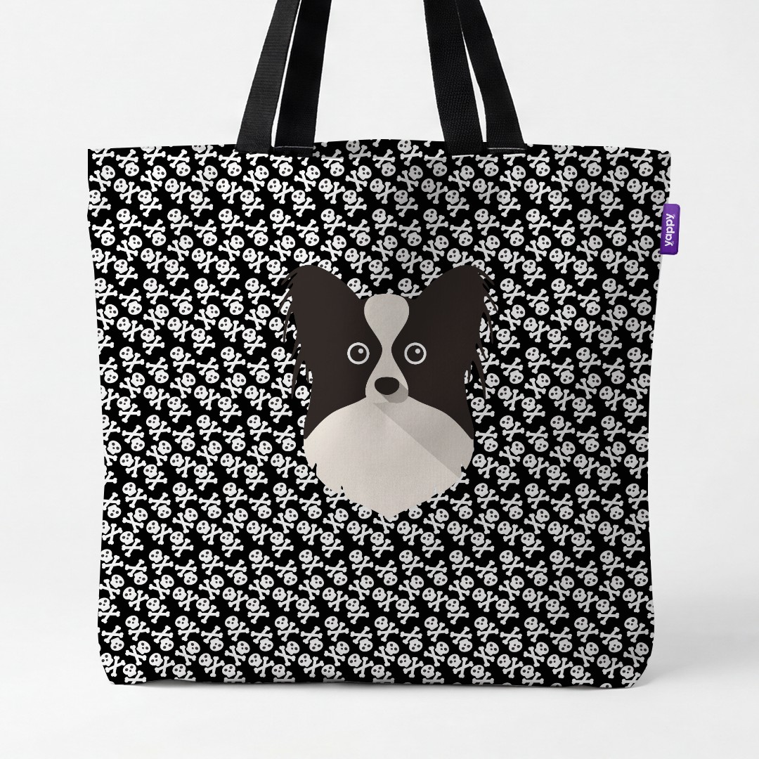 'Skull and Crossbones' - Personalized {breedCommonName} Canvas Bag