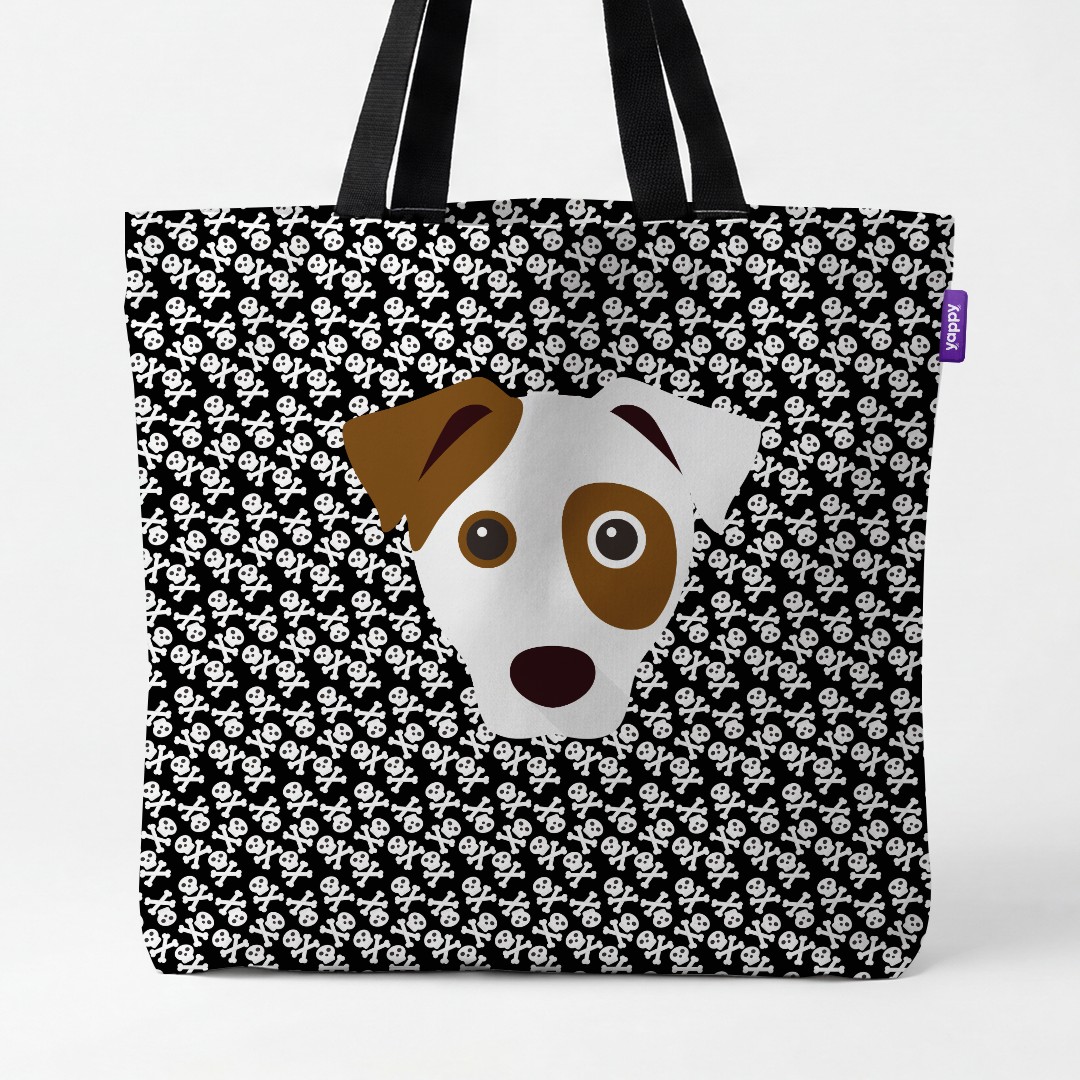 'Skull and Crossbones' - Personalized {breedCommonName} Canvas Bag